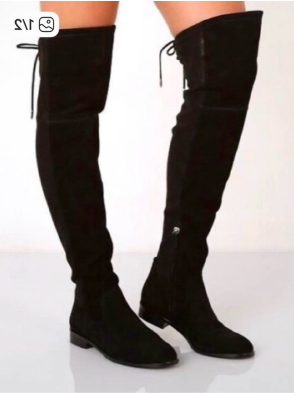 DOLCE Vita Black Over-the-Knee Suede Boots 8